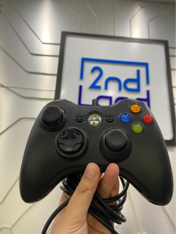 Tay cầm Xbox 360 - Tay linh kiện - 1 mode dây kết nối - Màu đen - Ngoại hình: 97% - Body