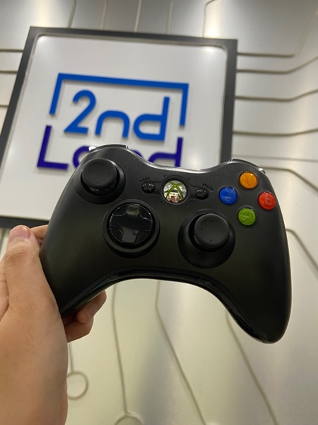 Tay cầm Xbox 360 Wireless Controller - Màu đen - Ngoại hình: 98% - Kèm Dongle 1