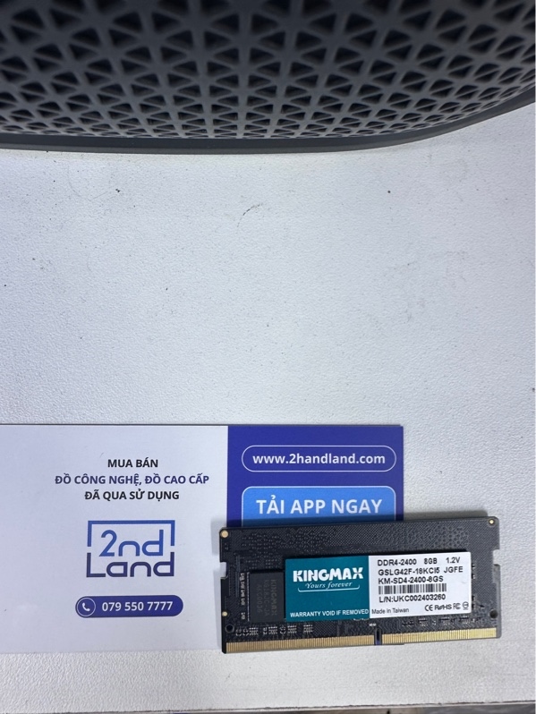 Thanh ram laptop Kingmax DDR4 8GB - bus 2400 - Màu đen - Ngoại hình 98% - Body