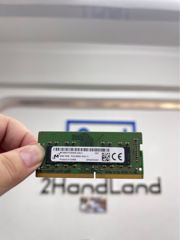 Thanh Ram laptop Micron 8GB DDR4 - Bus 2666MHz - Màu xanh - Ngoại hình 98% - Body
