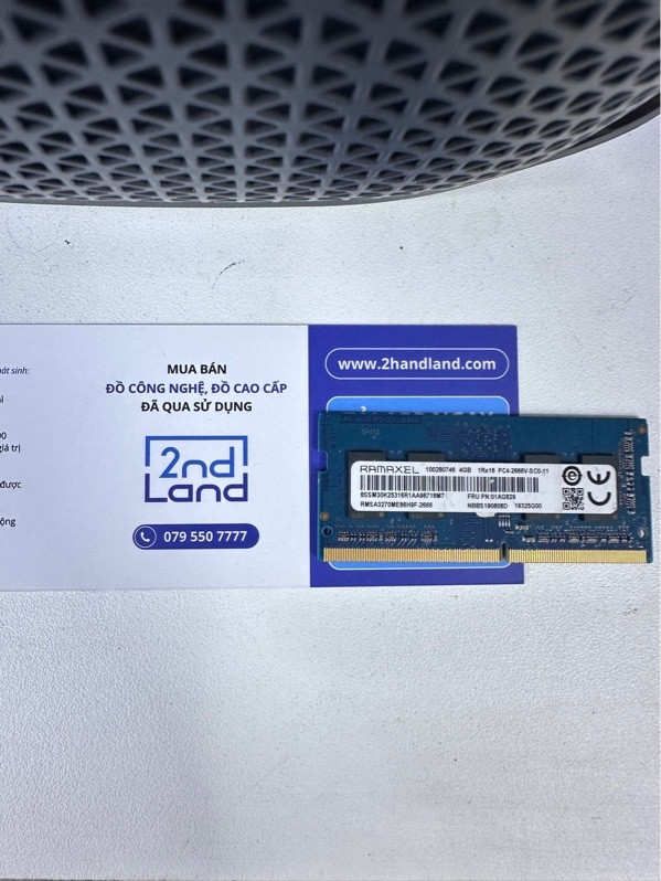 Thanh Ram laptop Ramaxel 4gb ddr4 - bus 2666 - Màu xanh - Ngoại hình 98% - Body