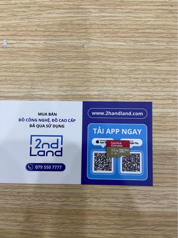 Thẻ Micro SDHC Sandisk Extreme Pro 32GB V30 U3 UHS-I 95MB/s - Màu đỏ - Ngoại hình: 98% - Body