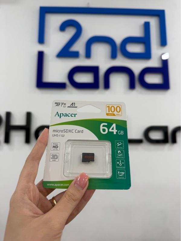 Thẻ nhớ Apacer microSDXC - 64GB - Màu đen - Newseal