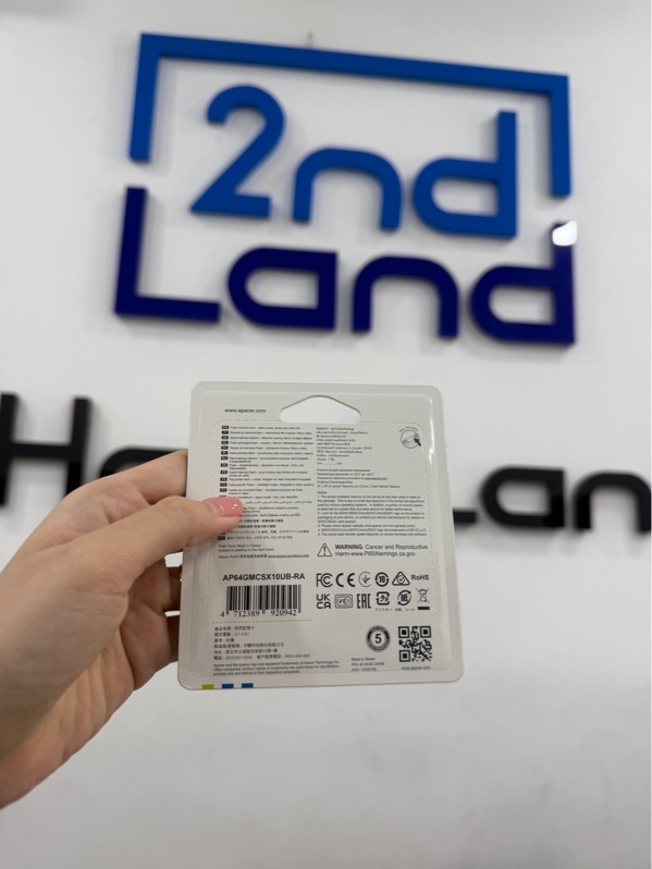 Thẻ nhớ Apacer microSDXC - 64GB - Màu đen - Newseal
