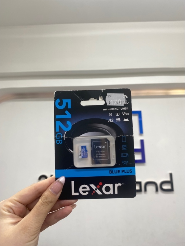 Thẻ nhớ Lexar Blue Plus microSDXC 512GB - Màu xanh trắng - Newseal