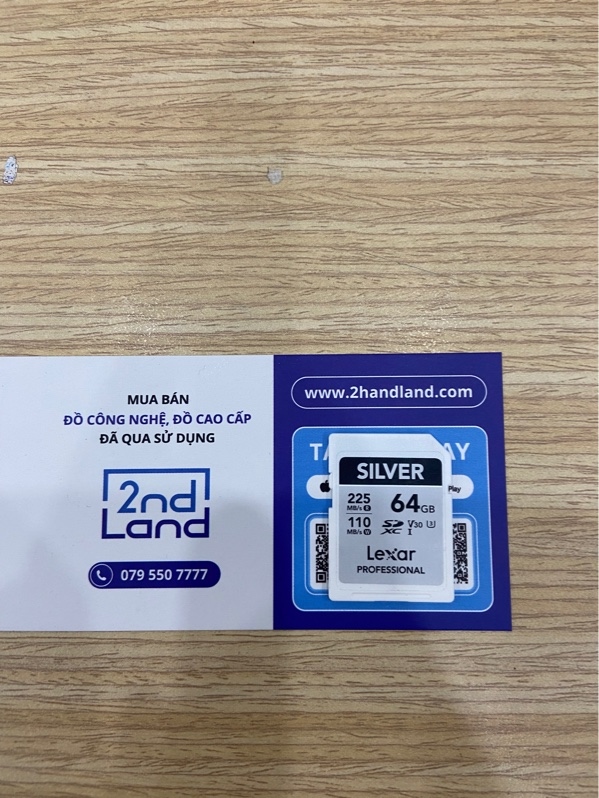 Thẻ nhớ Lexar professional silver V30 3 I - Màu trắng - Ngoại hình: 97% - Body