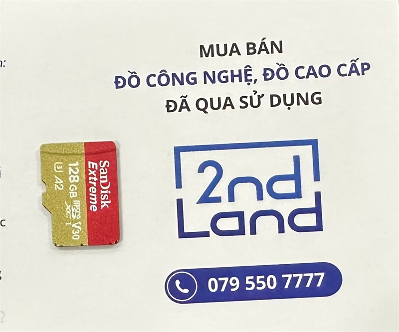 Thẻ nhớ Micro SDXC Sandisk Extreme V30 A2 190MB/S 128GB - Màu đen - Ngoại hình 97% - Body