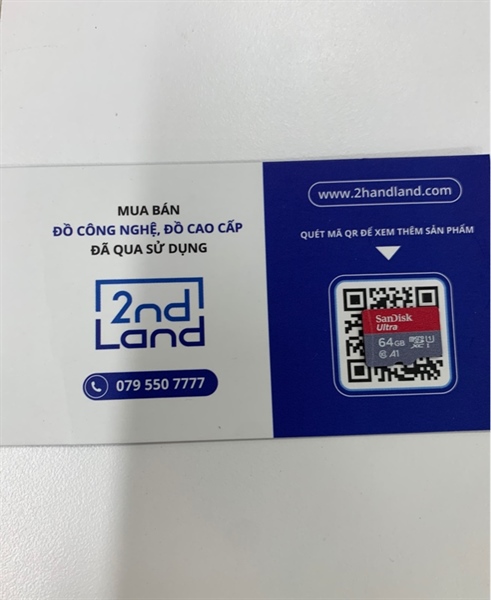 Thẻ nhớ MicroSDXC SanDisk Ultra - 64GB A1 - Màu đỏ xám - Ngoại hình: 98% - Body