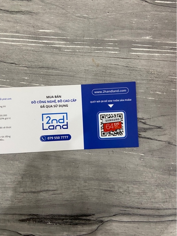 Thẻ nhớ Samsung EVO 64Gb Plus 100MB/s - Màu đen - Ngoại hình: 97% - Body