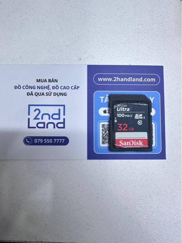 Thẻ nhớ SD Sandisk Ultra SDHC UHS-1 Class 10 - 32GB 100Mb/S - Màu đen - Ngoại hình 98% - Body
