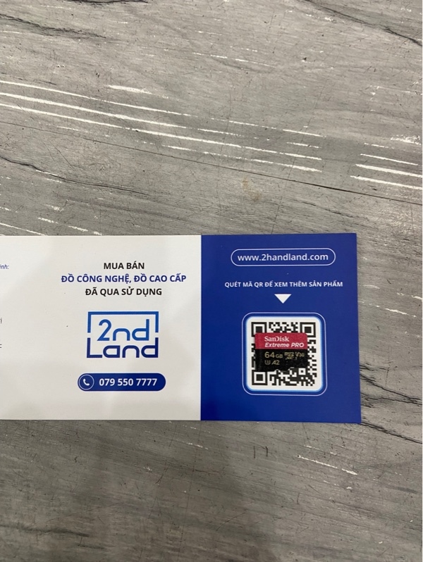 Thẻ nhớ SDXC Sandisk Extreme Pro V30 A2 200MB/S 64GB - Màu đen - Ngoại hình: 97% - Body