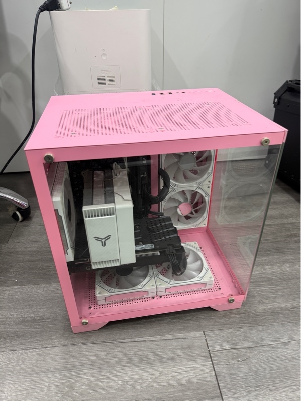 Thùng PC case VSP - main T-wolf H510 - tảng khí Cr-1000Evo - i5-10400F - card GeForce GTX 1660 Ti - ram 16gb/SSD 256Gb - Màu hồng - Ngoại hình 98% - Kèm nguồn