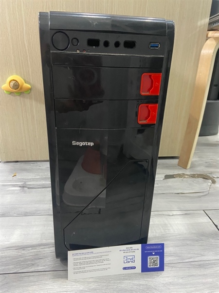 Thùng PC : Main B450 Gaming CPU AMD Ryzen 3 3200G - Ram SK Hynix China 8G Card Wifi Asus PCE-N15 Card đồ họa Sapphire Plus Radoen RX560 4G DDR5 OC - Ổ cứng 120GB SSD - Nguồn Cooles Marter 450W - Màu đen - Ngoại hình: 97% - Body
