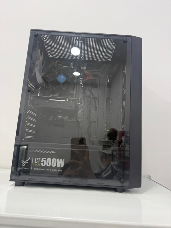 Thùng PC Vitra - main VSPTech VP-H81-Plus, card 2GB DDR5, nguồn Centaur CT yellow 500W - i5-4590/RX550/550 Series 8/128GB ram DDR3 - Màu đen - Ngoại hình 98% - 1 ốc bắt card rỉ - Kèm nguồn