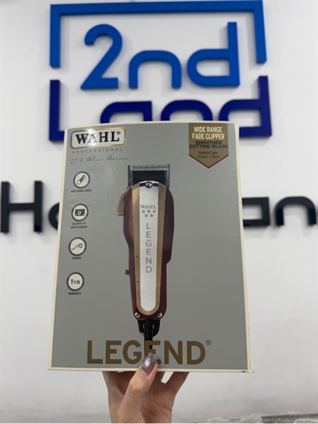 Tông đơ cắt tóc Wahl legend - Màu nâu - Ngoại hình 98% - Kèm Box , 6 cử tăng chỉnh , 1 lược , 1 bộ dụng cụ vệ sinh