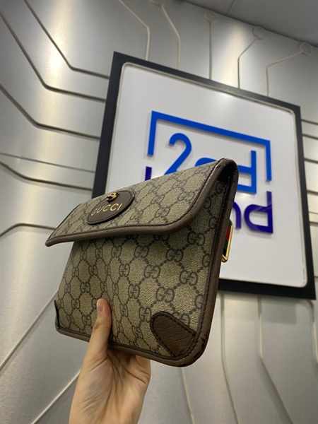 Túi đeo hông Gucci Neo Vintage GG Supreme Belt Bag 493930 9C2VT 8745 - Màu nâu - Ngoại hình: 98% ( đã spa làm đẹp )