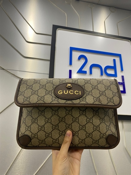 Túi đeo hông Gucci Neo Vintage GG Supreme Belt Bag 493930 9C2VT 8745 - Màu nâu - Ngoại hình: 98% ( đã spa làm đẹp )