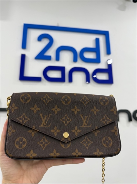 Túi Louis Vuitton Pochette Felicie Mono Gram M61276 - Màu nâu - Box 1