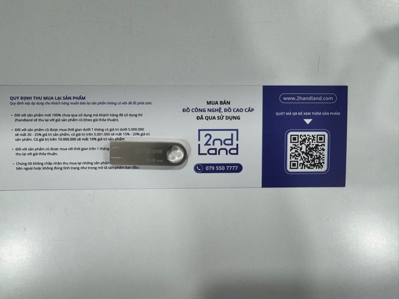 USB Kingston DTSE9H - 64GB - Màu bạc - Ngoại hình 97% - Body