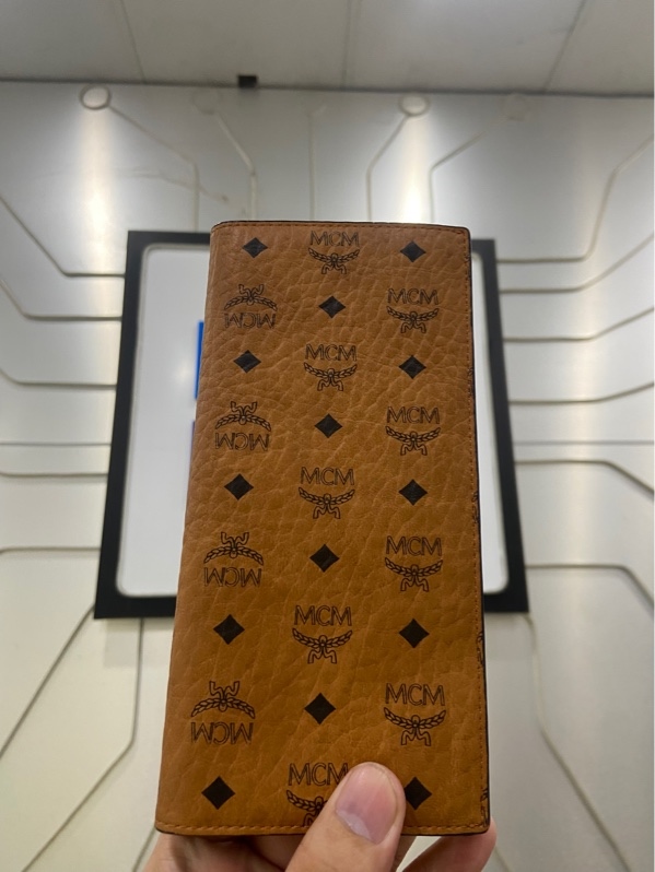 Ví MCM Continental wallet in visetos original cognac MXLAAVI02CO001 bản 2020 - Màu cam xanh - Ngoại hình: 98% - FullBox