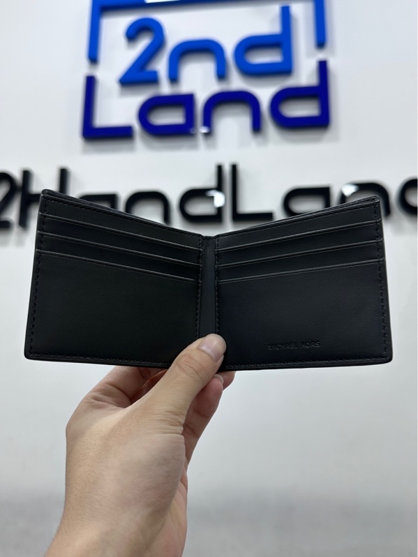 Ví Nam Michael Kors MK Monogram Slim Bi-fold Wallet 86F2SMNF5B - Màu Nâu - Ngoại hình 98% - Body