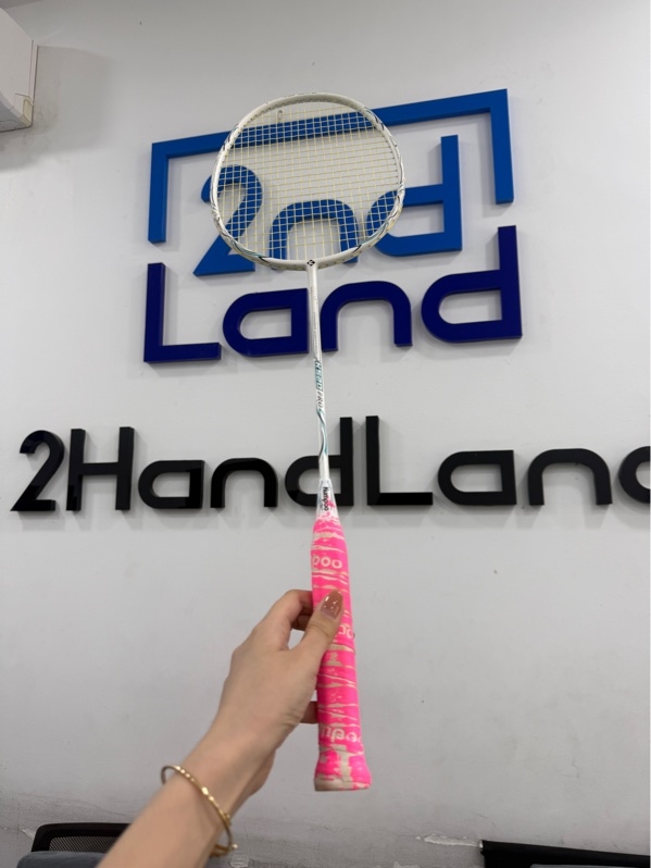 Vợt cầu lông Kumpoo Power Control K520 Pro - Màu trắng - Ngoại hình 96% - Trầy tróc sơn nhiều - Body