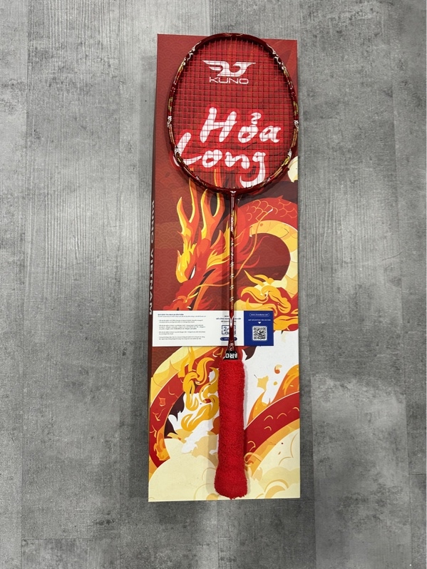 Vợt cầu lông Kuno Hỏa Long - Màu đỏ - Ngoại hình 98% - Kèm box + Túi đựng