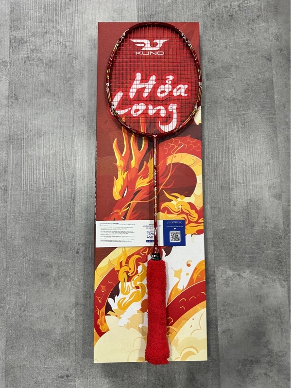 Vợt cầu lông Kuno Hỏa Long - Màu đỏ - Ngoại hình 98% - Kèm box + Túi đựng