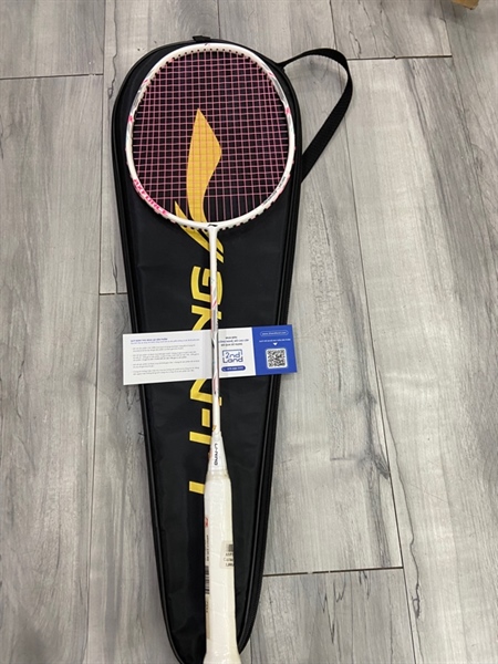 Vợt cầu lông Li-ning axforce Cannon - 4UG5 - 29LBS - Màu trắng hồng - Ngoại hình: 97% - Kèm túi 2