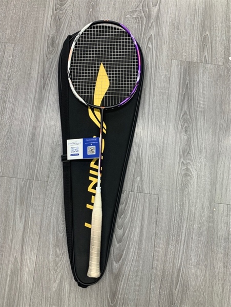 Vợt cầu lông Lining Halbertec 5000 - 4U|G5 - Màu tím - Ngoại hình: 97% - Trầy + tróc sơn - Body, kèm túi
