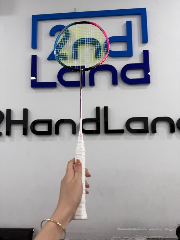 Vợt cầu lông Lining Halbertec 8000 - Màu đen xanh - Ngoại hình xấu - Trầy nhiều - Body