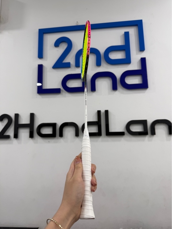 Vợt cầu lông Lining Halbertec 8000 - Màu đen xanh - Ngoại hình xấu - Trầy nhiều - Body