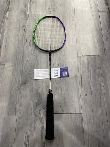 Vợt cầu lông Lining Halbertec 9000 - Màu tím xanh lá - Ngoại hình: 97% - Trầy khung - Body