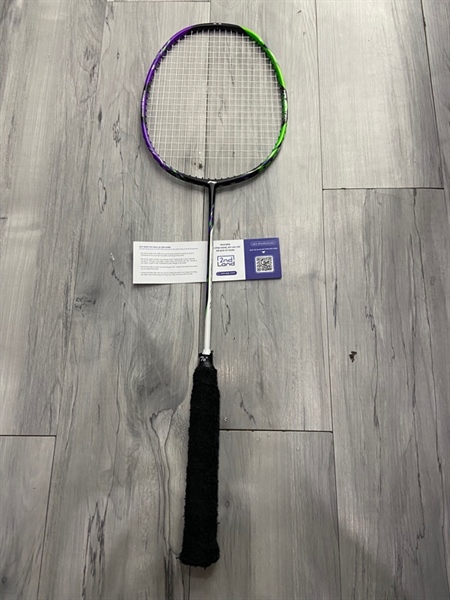 Vợt cầu lông Lining Halbertec 9000 - Màu tím xanh lá - Ngoại hình: 97% - Trầy khung - Body 2