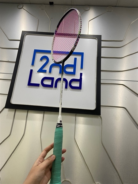 Vợt cầu lông Lining Halbertec Motor - 4U 5G - Màu trắng đen - Ngoại hình: 99% - 1 cước - Kèm túi 1