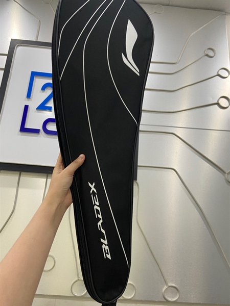 Vợt cầu lông Lining Halbertec Motor - 4U 5G - Màu trắng đen - Ngoại hình: 99% - 1 cước - Kèm túi 3