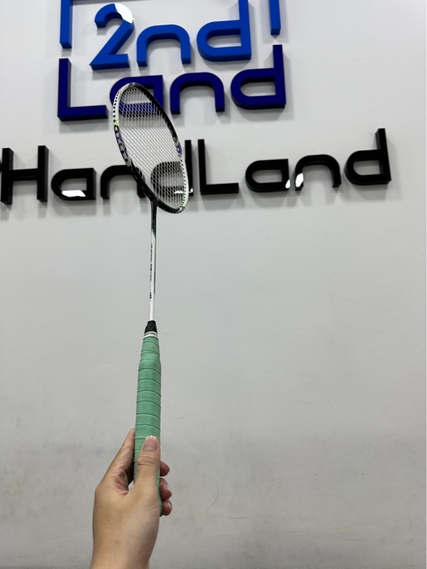 Vợt cầu lông Lining Halbertec Motor - Màu trắng - Ngoại hình 97% - Trầy - Body