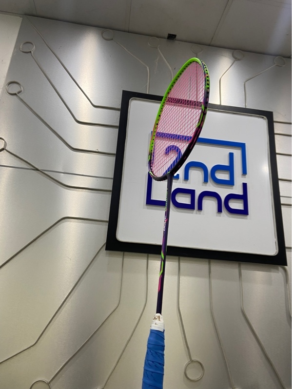 Vợt cầu lông Lining Lightning 3000 - Màu tím xanh - Ngoại hình: 97% - Trầy sườn - Kèm túi