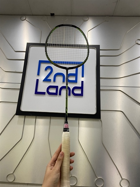 Vợt cầu lông Lining Turbo Charging 50D - Màu đen xanh lá - Ngoại hình: 98% - Chưa thay cước - Kèm túi 2