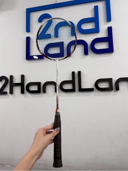 Vợt cầu lông Maxta high tension pro zero - Màu trắng đỏ đen - Ngoại hình 96% - Khung vợt trầy , tróc sơn nhiều , đầu vợt trầy , tróc sơn nặng - Body