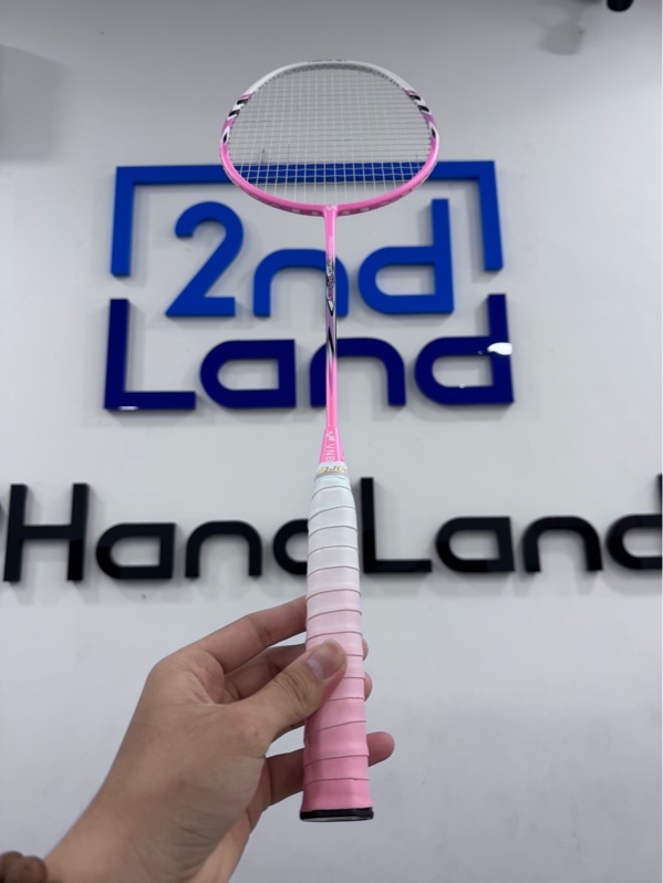 Vợt cầu lông VNB Power speed V200i - Màu hồng - Ngoại hình 97% - trầy xước khung nhiều - Kèm túi
