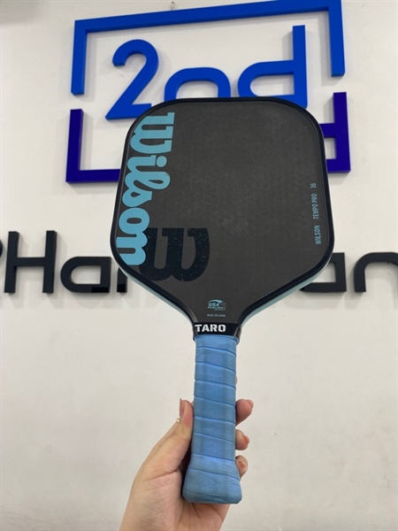 Vợt pickbleball Wilson tempo pro - 16mm - Màu xanh đen - Ngoại hình 96% - Mặt tiếp xúc mòn , trầy nhiều - body 2