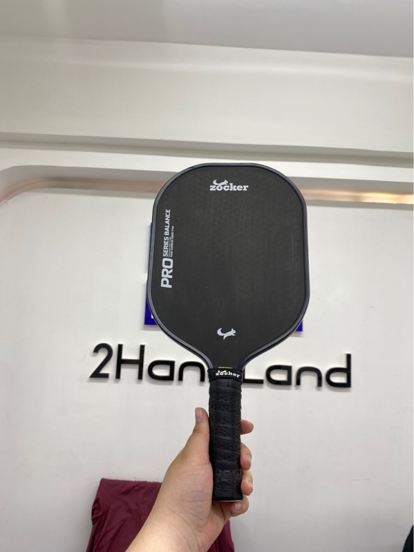 Vợt Pickelball Zocker HP07 Pro Series Balance - 14.3mm - Màu đen - Ngoại hình 97% - Xước cạnh - Kèm Box