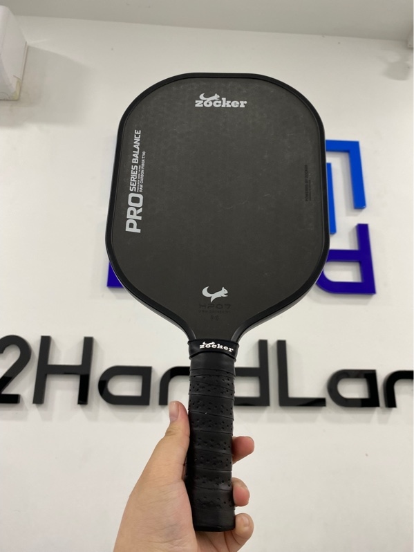 Vợt Pickelball Zocker HP07 Pro Series Balance - 14.3mm - Màu đen - Ngoại hình 97% - Xước cạnh - Kèm Box