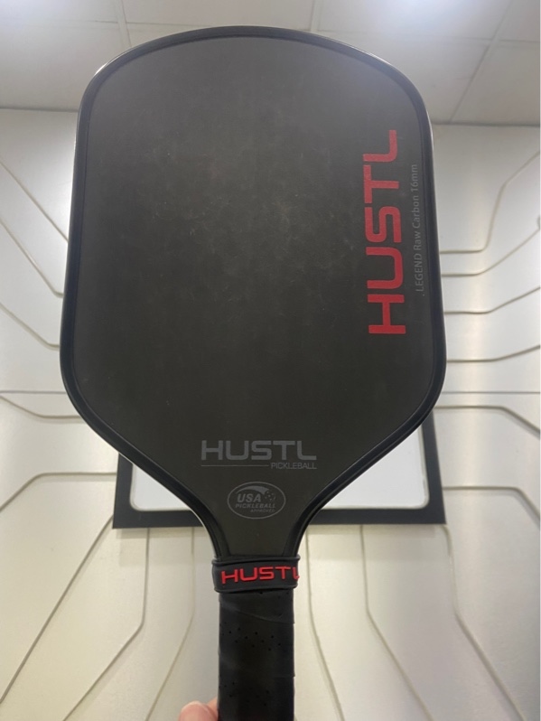 Vợt Pickle Balll HUSTL Legend Raw Carbon - 16mm - Màu đen - Ngoại hình: 97% - Nhám phai, thân xước, mặt xước - Kèm túi