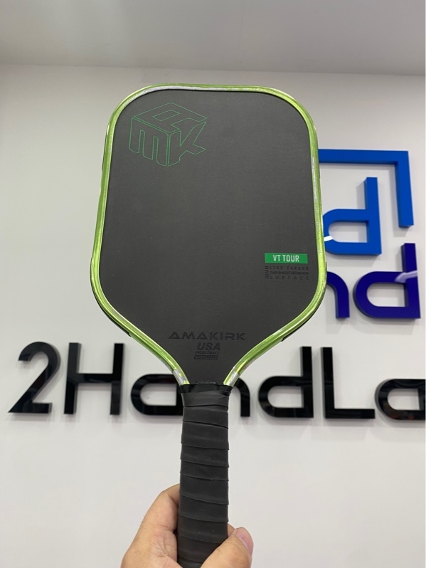 Vợt Pickleball Amakirk VT Tour - Màu xanh đen - Ngoại hình: 97% - Cấn trầy viền, mềm góc - Kèm túi