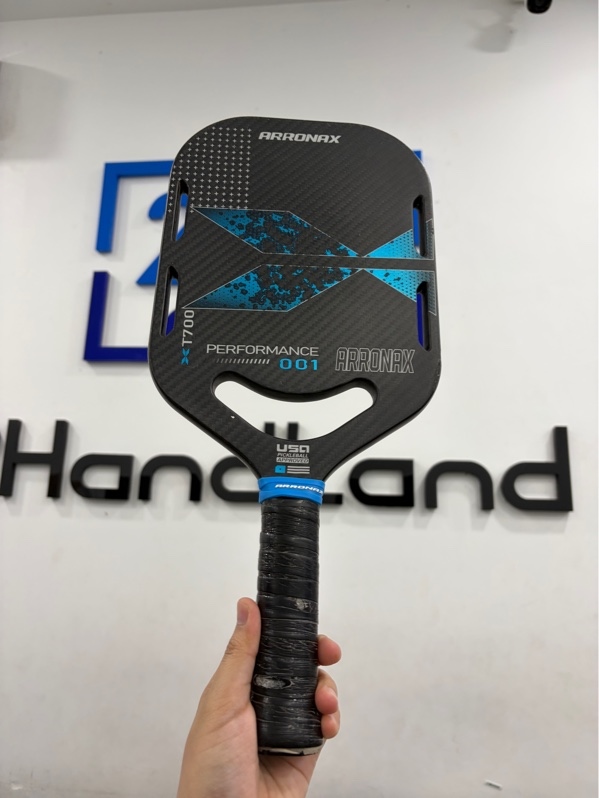 Vợt pickleball Arronax Performance 001 - Màu xanh đen - Ngoại hình 96% - Mặt vợt trầy, tróc nhiều, viền trầy nặng - Body