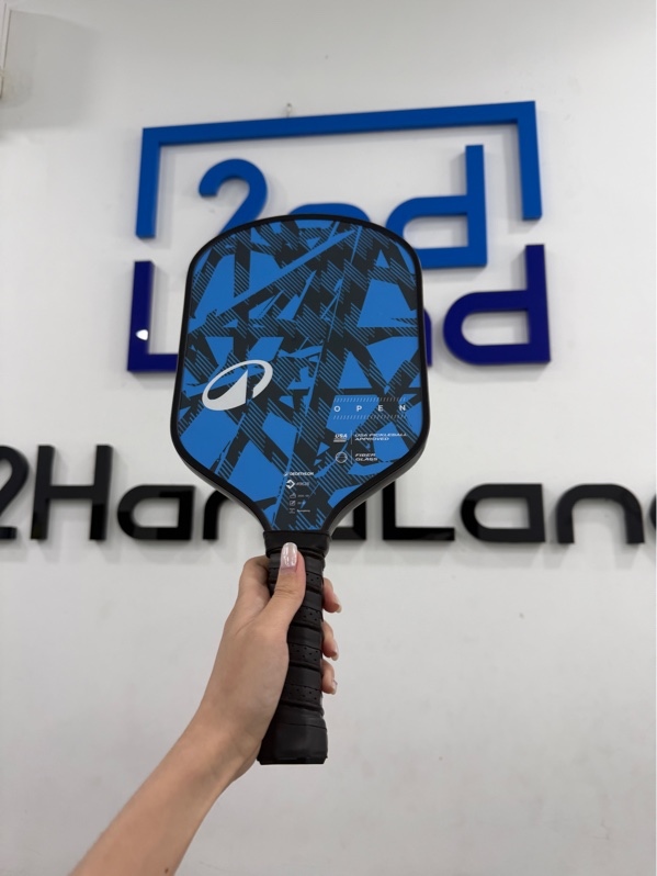 Vợt pickleball Decathlon Kuikma open - Màu xanh đen - Ngoại hình 98% - Trầy nhẹ - Kèm 1 túi bảo vệ mặt vợt