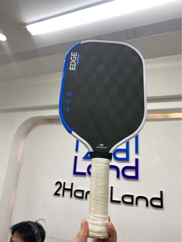 Vợt pickleball Diadem Edge BluCore Pro 16 - Màu trắng xanh - Ngoại hình 98% - Body - Còn BH đến 15/02/2027
