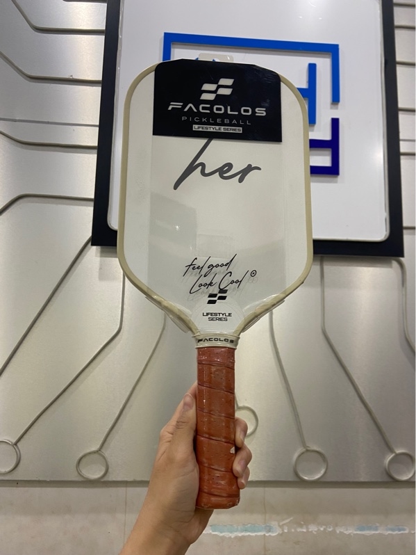 Vợt Pickleball Facolos Lifestyle - Couple - Her - Màu trắng - Newseal + túi